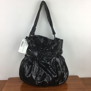 New Van Eli shiny faux snakeskin handbag